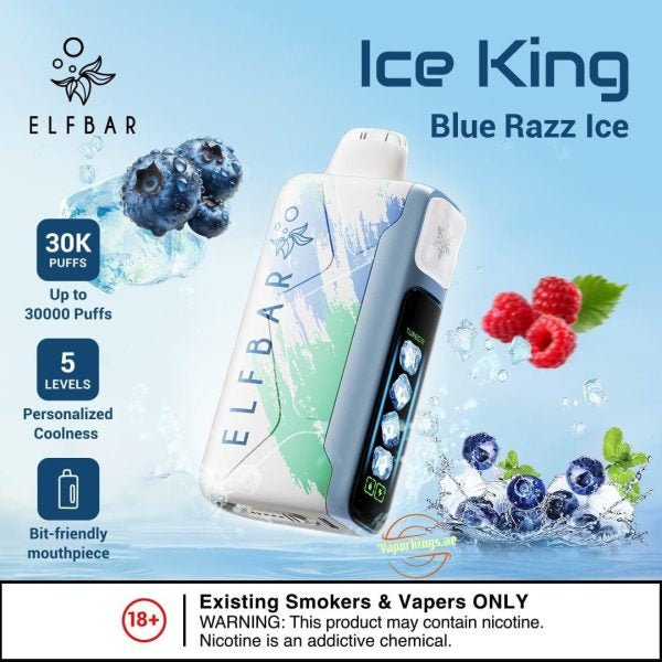 Elf Bar - Ice king Disposable vape on blue razz flavor