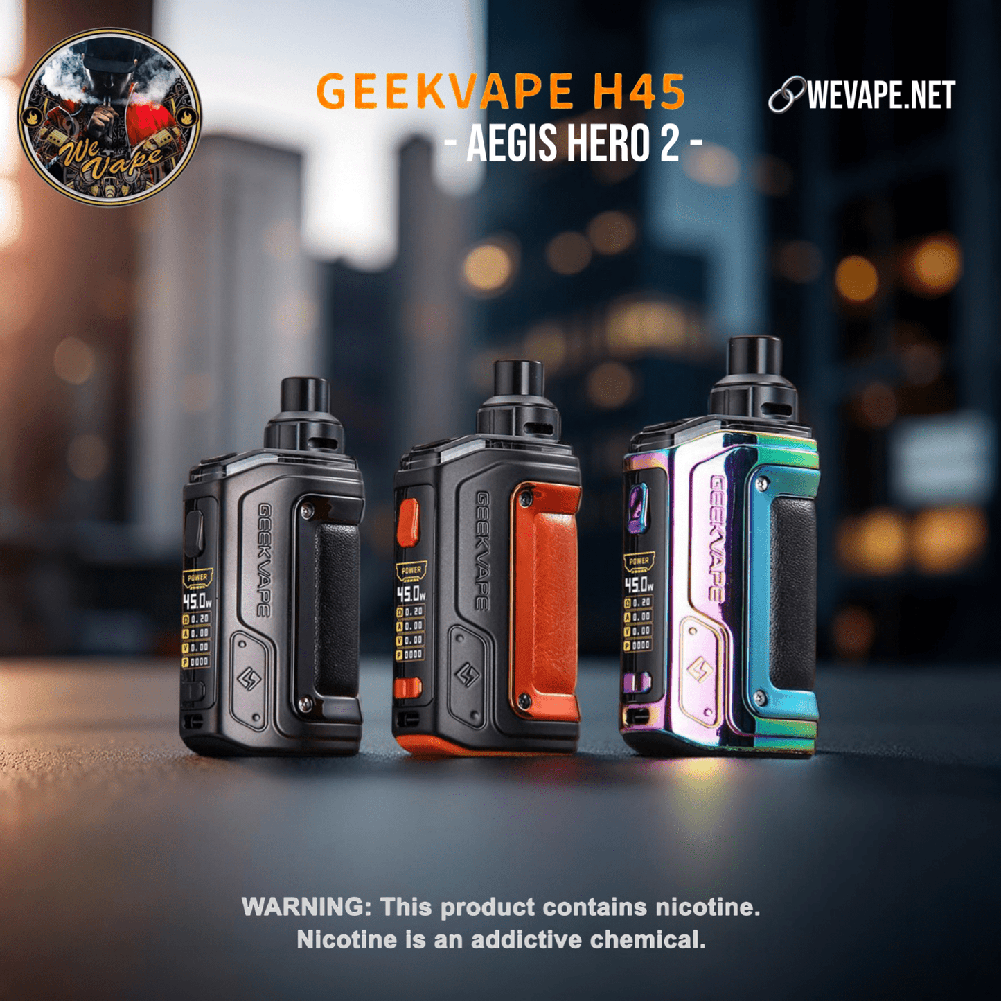 AEGIS H45 – HERO 2 Pod System Kit By Geek Vape | Rugged & Powerful Portable Vape - We Vape