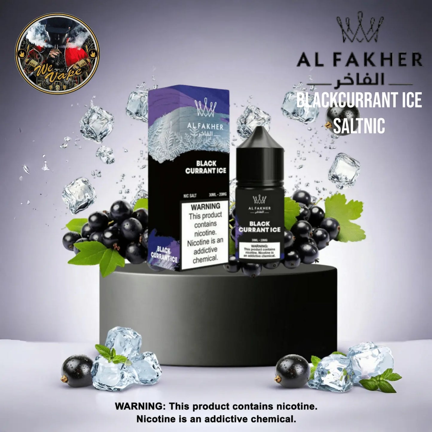 Al Fakher Blackcurrant Ice SaltNic - 30ml E - Liquid - We Vape