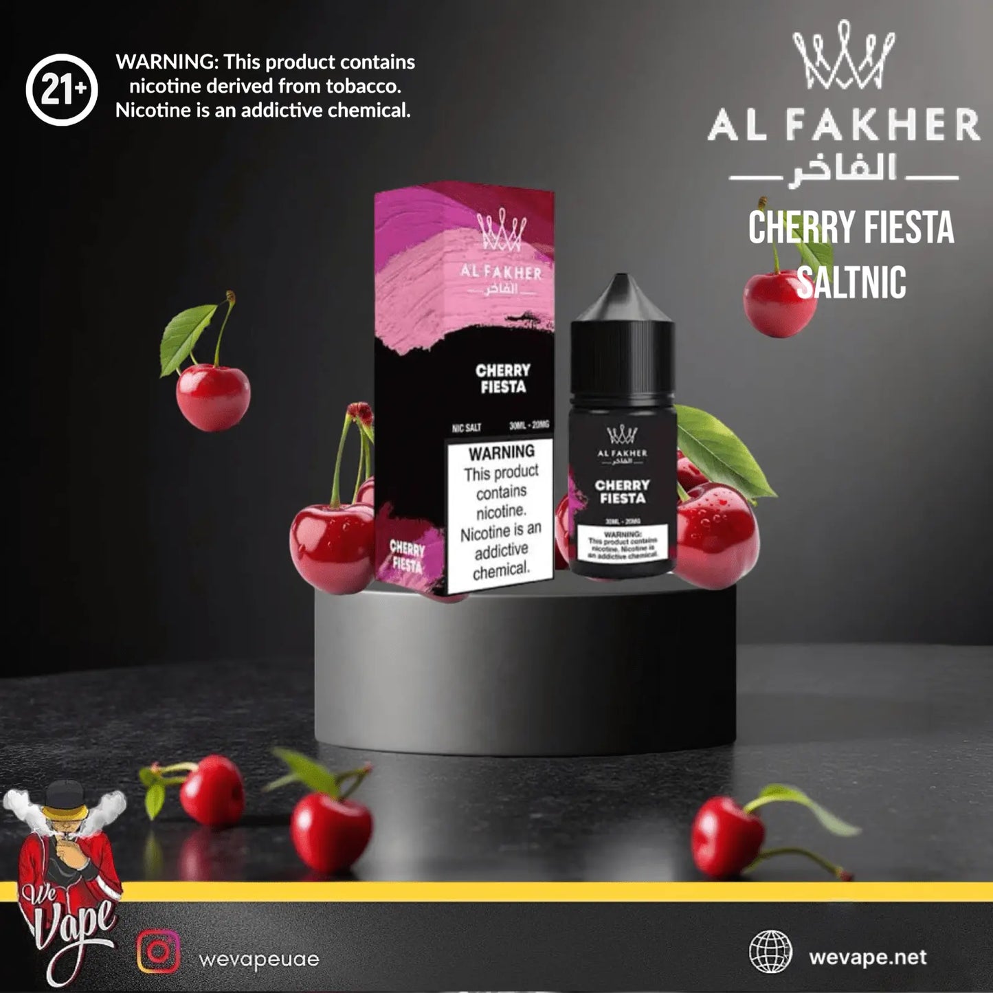 Al Fakher Cherry Fiesta SaltNic - 30ML E - Liquid - We Vape