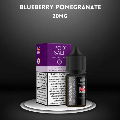 Blueberry Pomegranate by PODSALT (Saltnic) with packaging