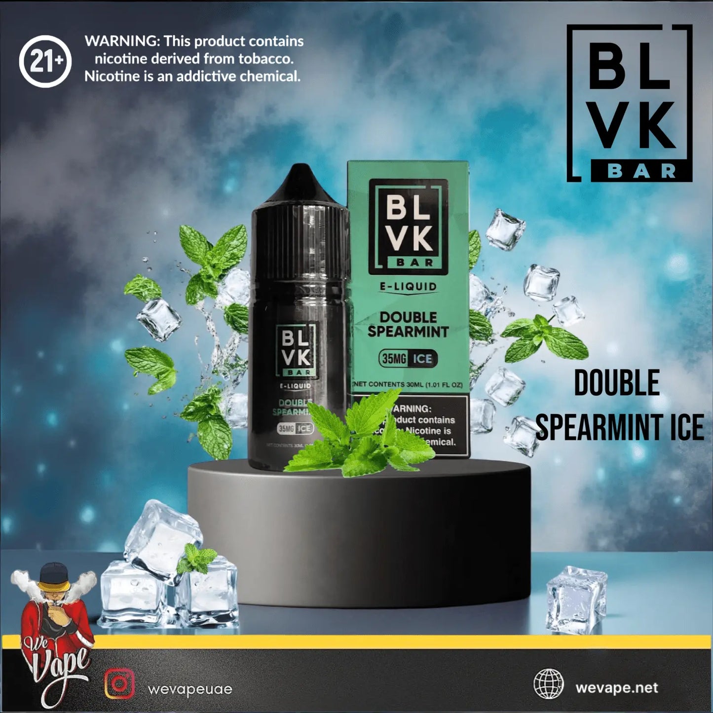 BLVK BAR Double Spearmint Iced SaltNic E - Liquid – 30ML - We Vape