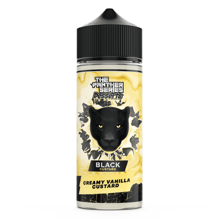 Creamy Vanilla Custard by DR VAPES – Panther Series 120ML Premium Dessert Vape Juice (3MG & 6MG) in white background