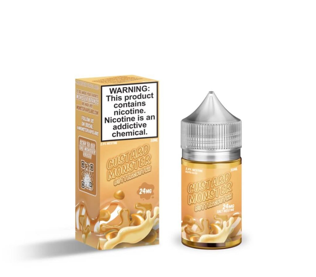 Custard Monster Butterscotch by Monster Vape Labs – 24MG Salt Nic E - Liquid | 30ML Bottle - We Vape