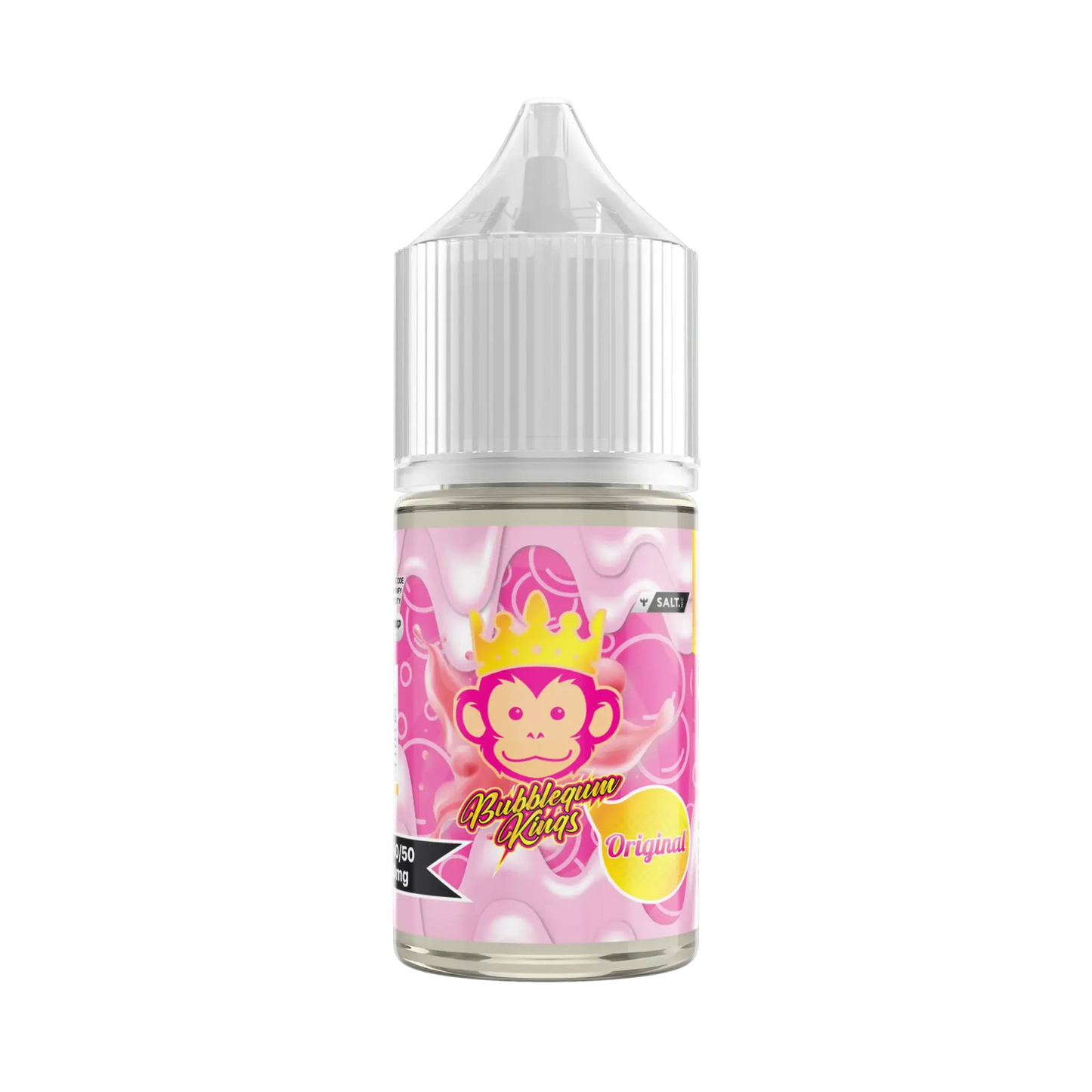dr vapes bubblegum kings salt nic with pink monkey graphic on a white background