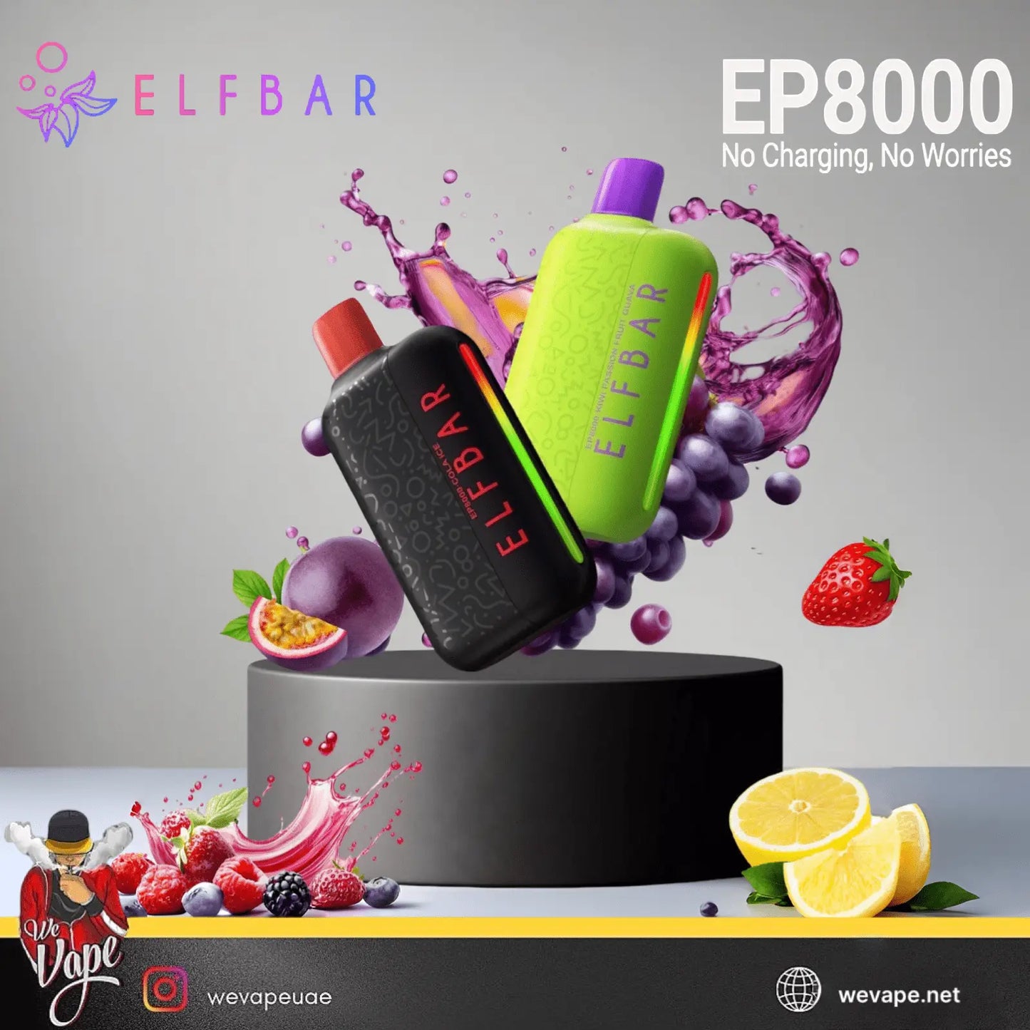 ELF BAR EP8000 Disposable Vape Kit – 8000 Puffs, 20MG Nicotine - We Vape