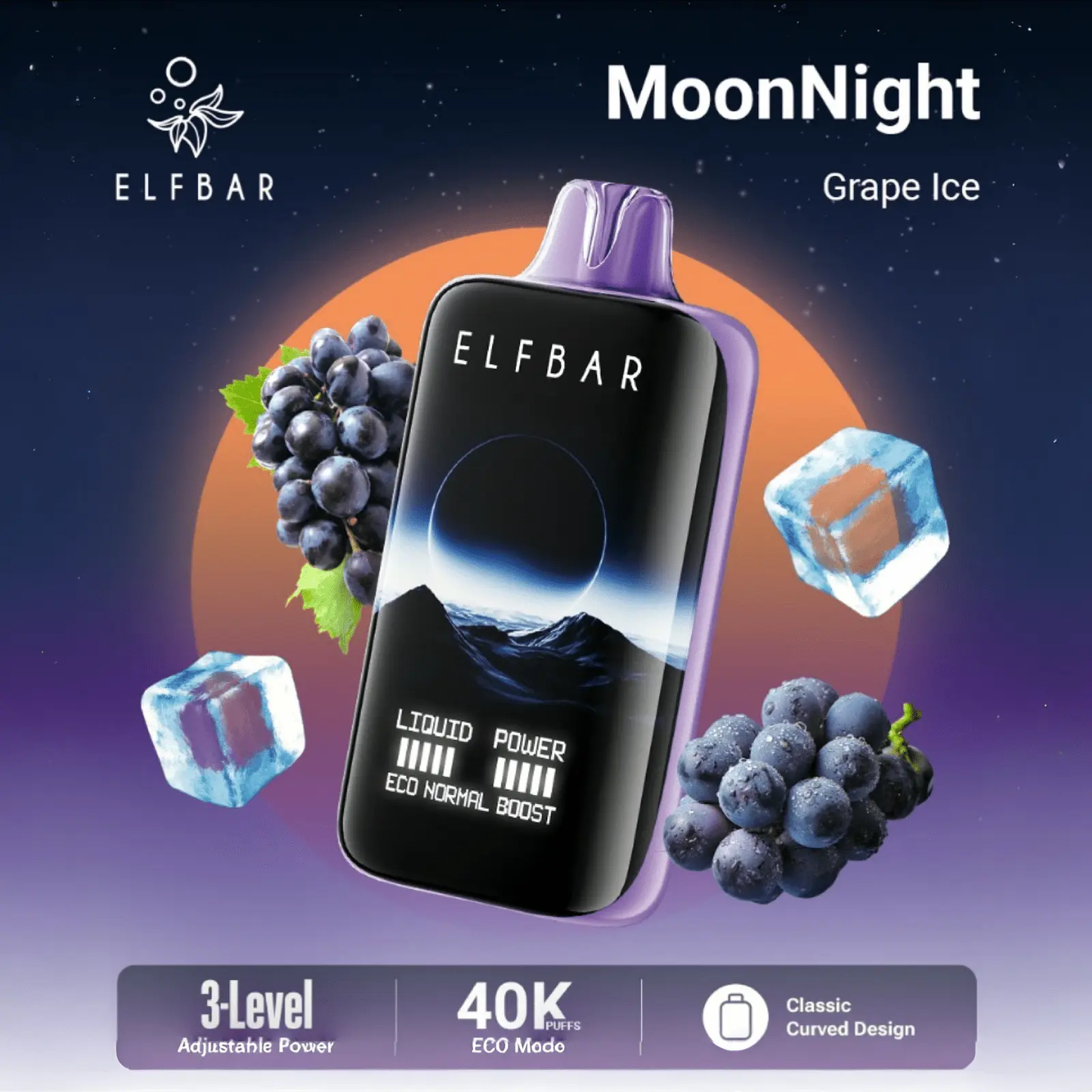 Elf Bar Moon Night 40,000 Puffs - Disposable Pod - We Vape