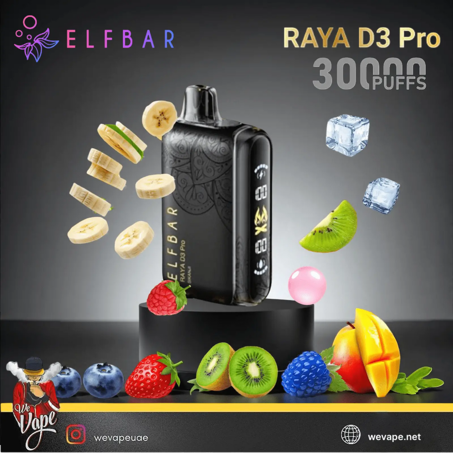 ELF BAR RAYA D3 PRO 30000 Puffs Disposable Vape Kit - We Vape
