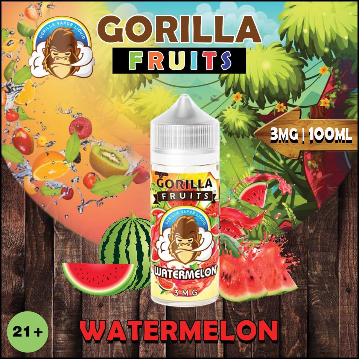 Gorilla Fruits/Custard 100mL E - Liquid - We Vape