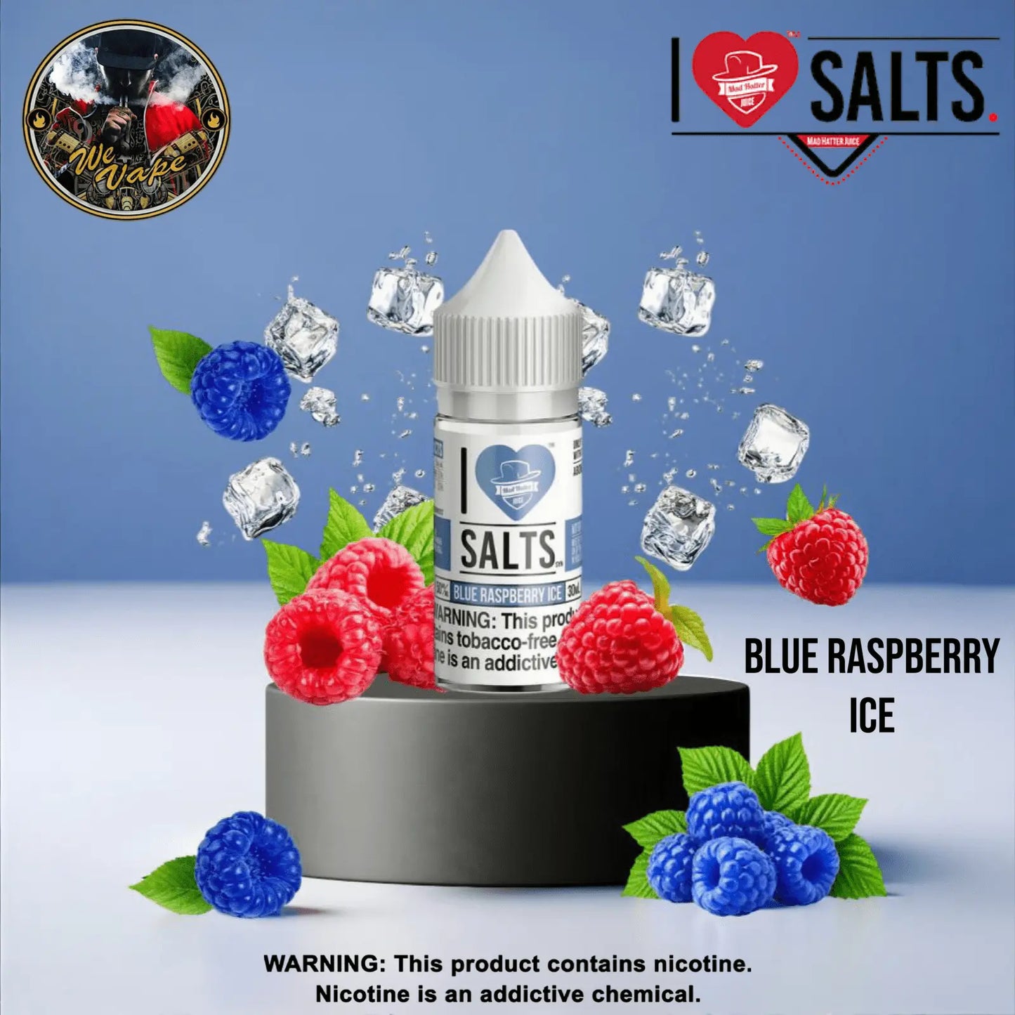 I Love Salts – Blue Raspberry Ice Salt Nicotine E - Liquid - We Vape