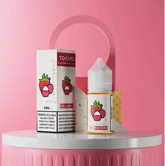 Iced Strawberry Litchi with packaging in PInk background. - Order now and get free delivery with us