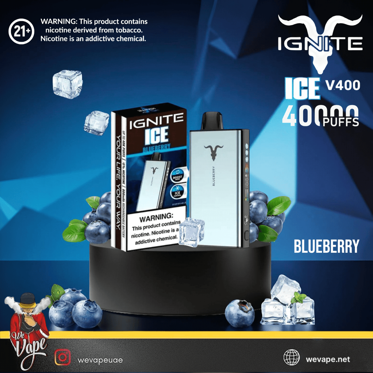 IGNITE ICE 40K Disposable Vape Kit – 40,000 Puffs 50MG - We Vape