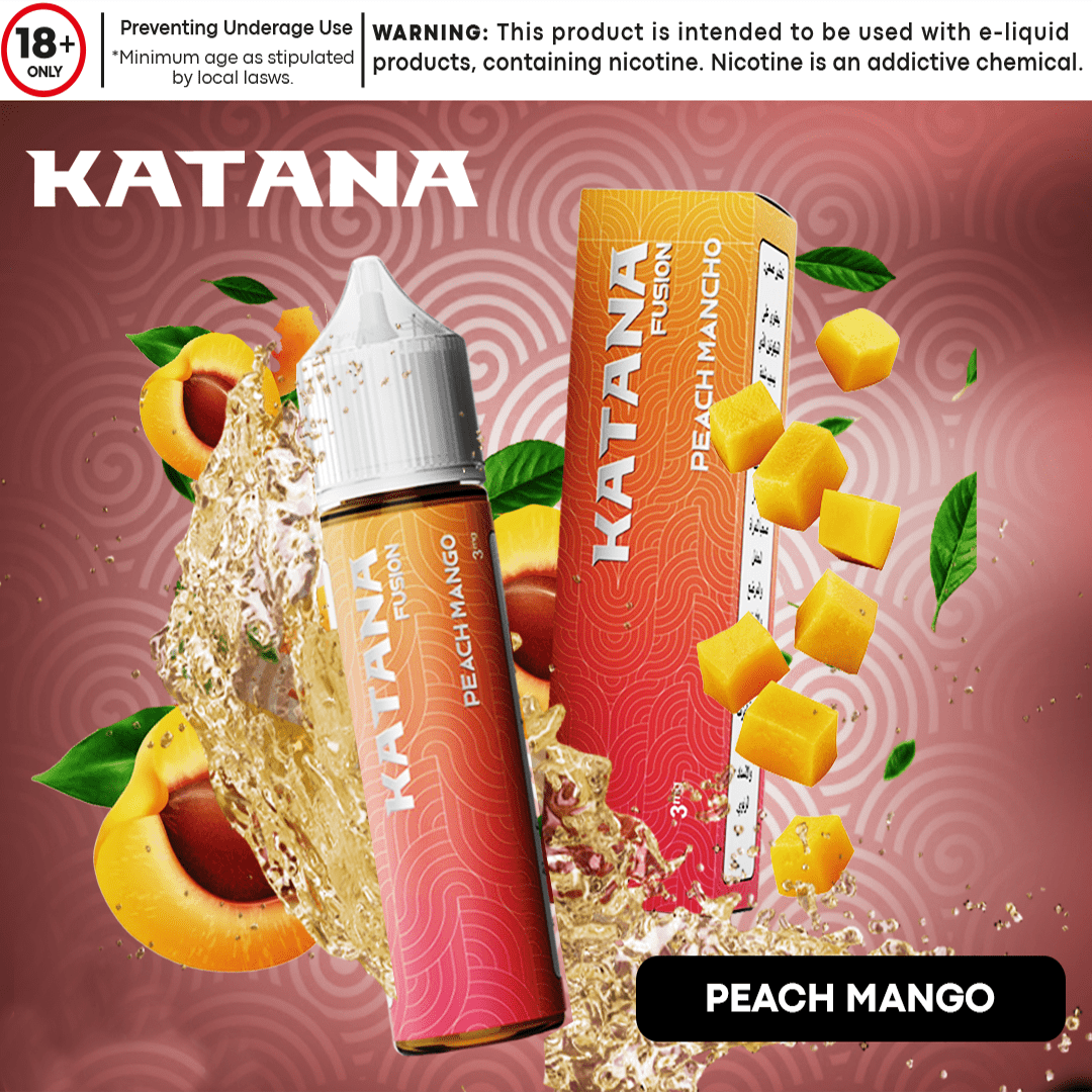 KATANA Vape Fusion Series – Peach Mango 60ml (3mg) | Tropical Sweet & Smooth E-Liquid - We Vape