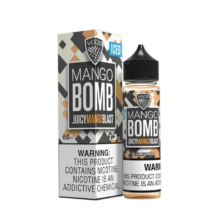 Iced Mango Bomb by VGOD in 60ML bottle with packaging