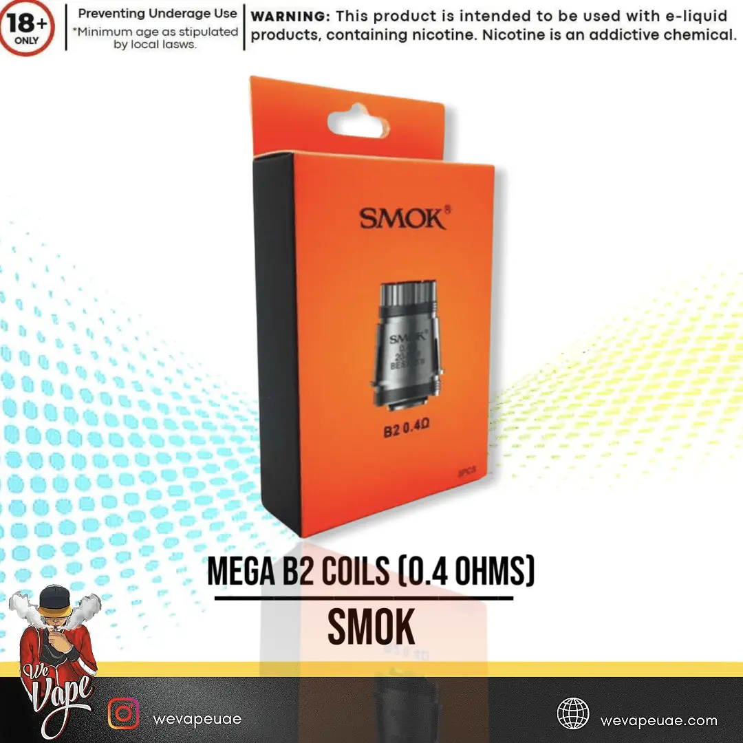 Mega B2 Coils in packaging by SMOK IN White background