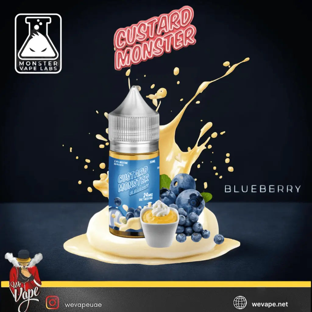 Monster Vape Labs Blueberry SaltNic – 24MG Nicotine Salt E - Liquid for Smooth & Flavorful Vaping - We Vape