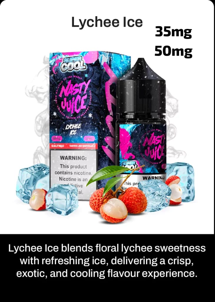 Nasty Super Cool Salt Nic – Premium Nicotine Salt E - Liquid with Icy Menthol (35MG & 50MG) - We Vape