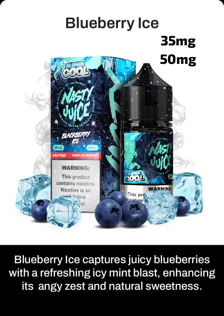 Nasty Super Cool Salt Nic – Premium Nicotine Salt E - Liquid with Icy Menthol (35MG & 50MG) - We Vape