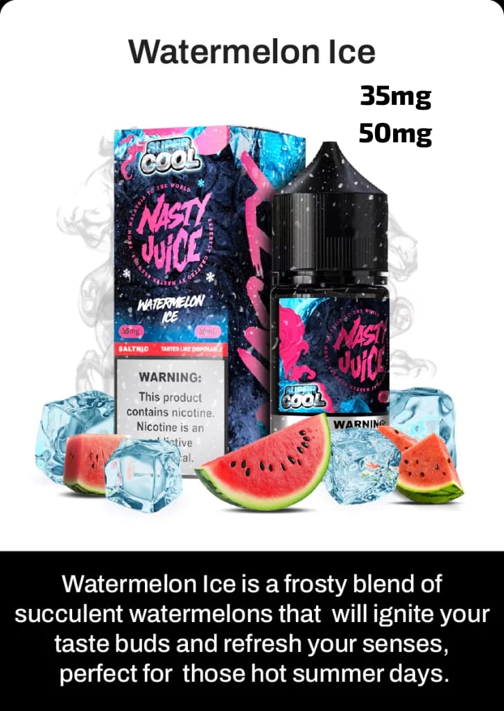 Nasty Super Cool Salt Nic – Premium Nicotine Salt E - Liquid with Icy Menthol (35MG & 50MG) - We Vape
