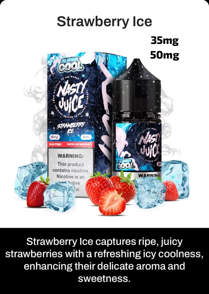 Nasty Super Cool Salt Nic – Premium Nicotine Salt E - Liquid with Icy Menthol (35MG & 50MG) - We Vape