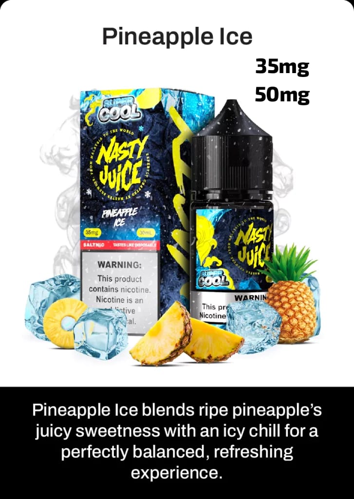 Nasty Super Cool Salt Nic – Premium Nicotine Salt E - Liquid with Icy Menthol (35MG & 50MG) - We Vape