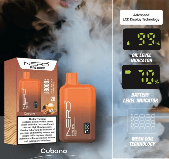 NERD Fire 8000 Puffs Disposable Vape - We Vape