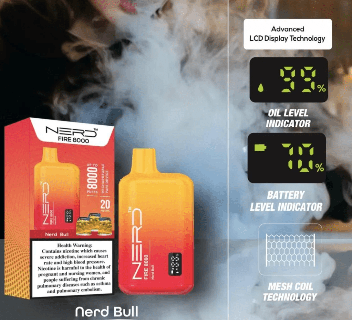 NERD Fire 8000 Puffs Disposable Vape - We Vape