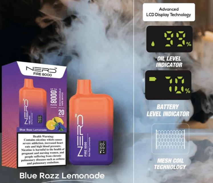 NERD Fire 8000 Puffs Disposable Vape - We Vape