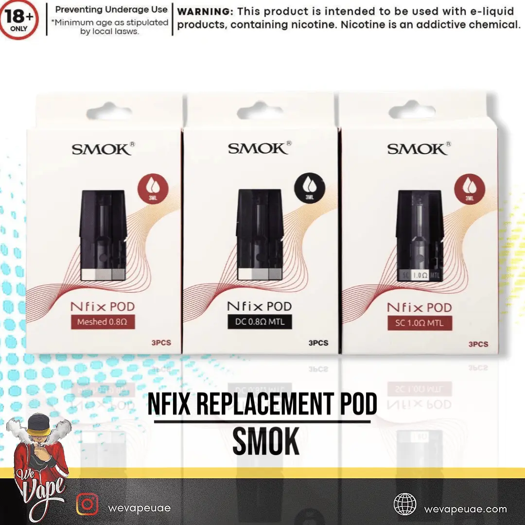 Nfix Replacement Pod by Smok in packaging on white background