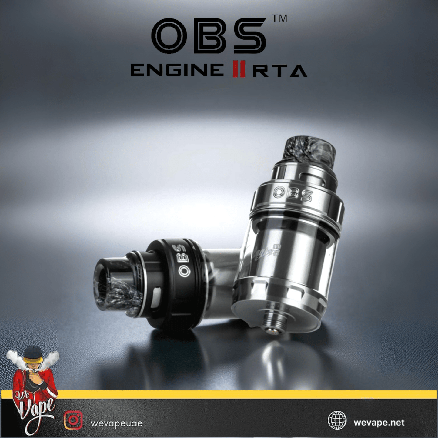 OBS Engine V2 RTA – Dual Coil Rebuildable Tank Atomizer with Leak - Proof Top Airflow & Flavor Boosting Chamber - We Vape