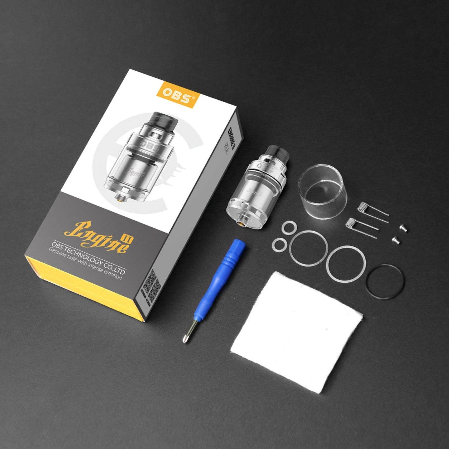 OBS Engine V2 RTA – Dual Coil Rebuildable Tank Atomizer with Leak - Proof Top Airflow & Flavor Boosting Chamber - We Vape