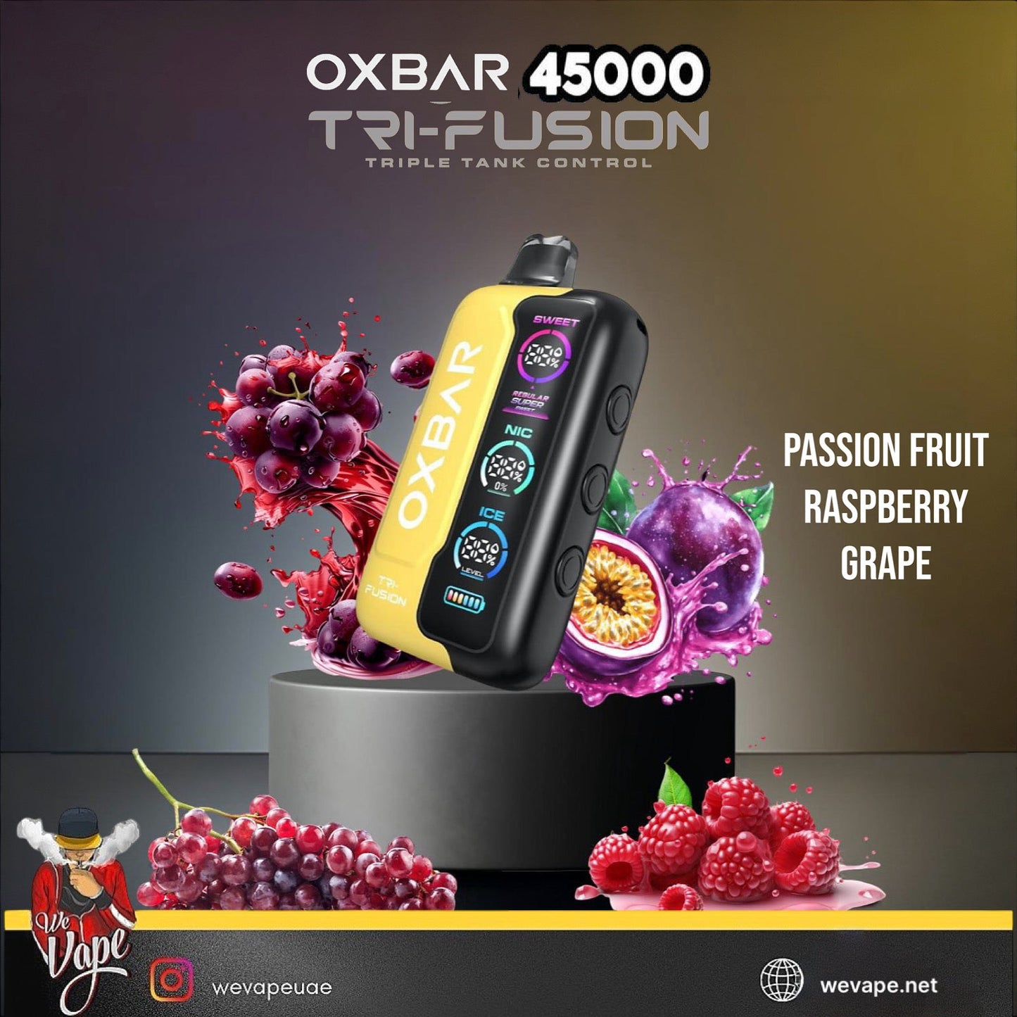 OXBAR TRI - Fusion 45000 Puffs Disposable Vape Kit - We Vape