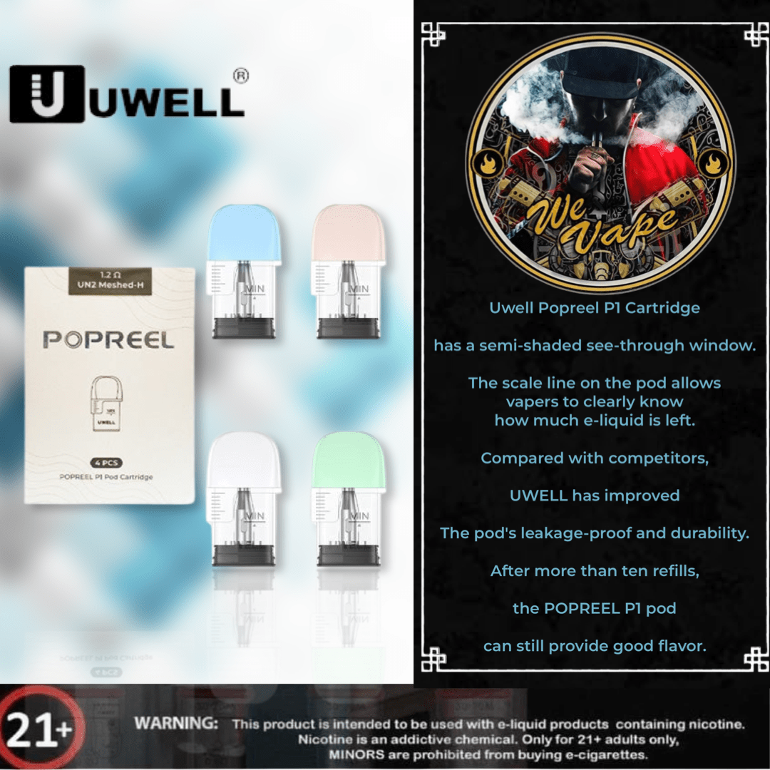 PopReel P1 Pod Cartridge By Uwell - We Vape
