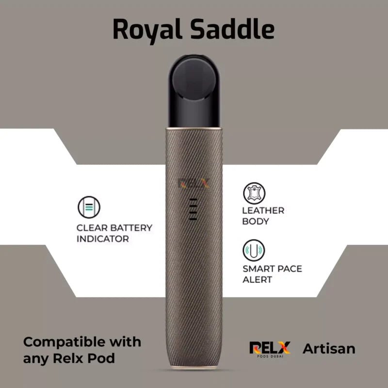 RELX Artisan Pod System Kit – Premium Leather Finish Vape Device (380mAh, Type - C Charging) - We Vape