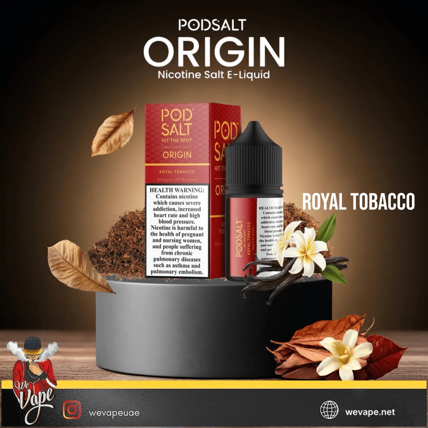 Royal Tobacco SaltNic by POD SALT - 30ML - We Vape