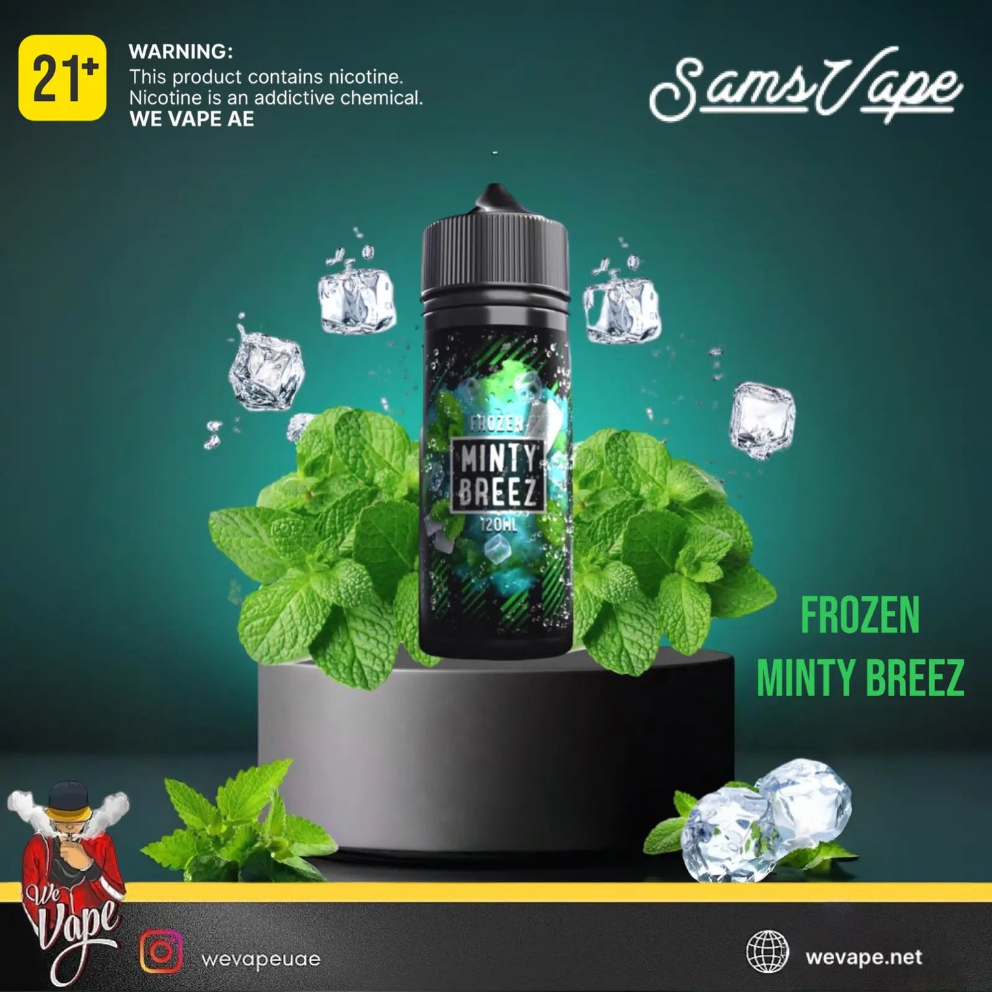 Sam’s Vape Frozen Minty Breez E - Liquid (120ML) - We Vape