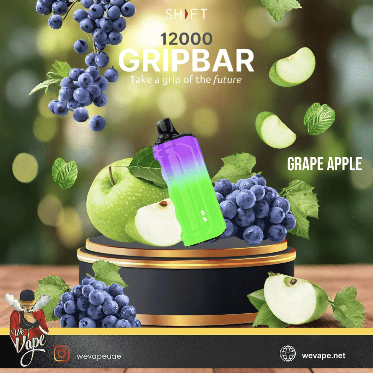 Shift Grip Bar 12000 Puffs Disposable Vape Pod ā 30MG Salt Nicotine | High - Capacity Rechargeable Device - We Vape