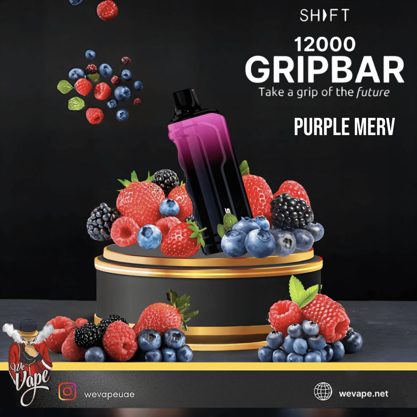 Shift Grip Bar 12000 Puffs Disposable Vape Pod ā 30MG Salt Nicotine | High - Capacity Rechargeable Device - We Vape