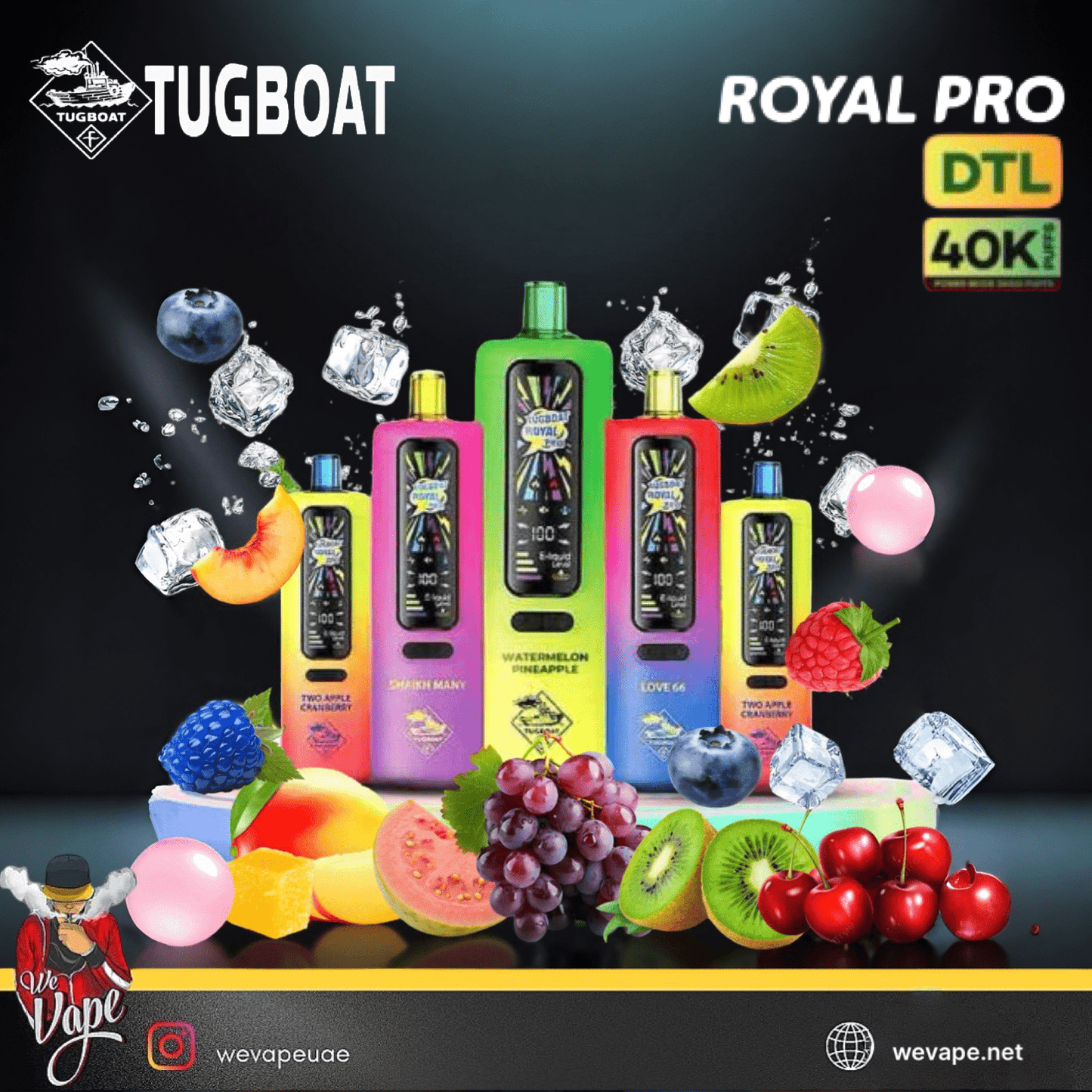 TUGBOAT - Royal Pro DTL - 40000 Disposable Vape Kit - We Vape