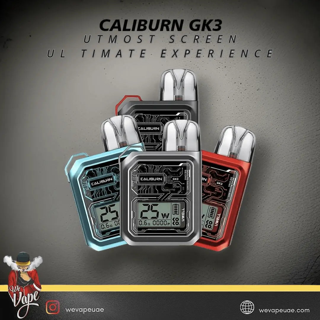 UWELL Caliburn GK3 Pod System Kit – Compact Refillable MTL Vape with Adjustable Airflow - We Vape