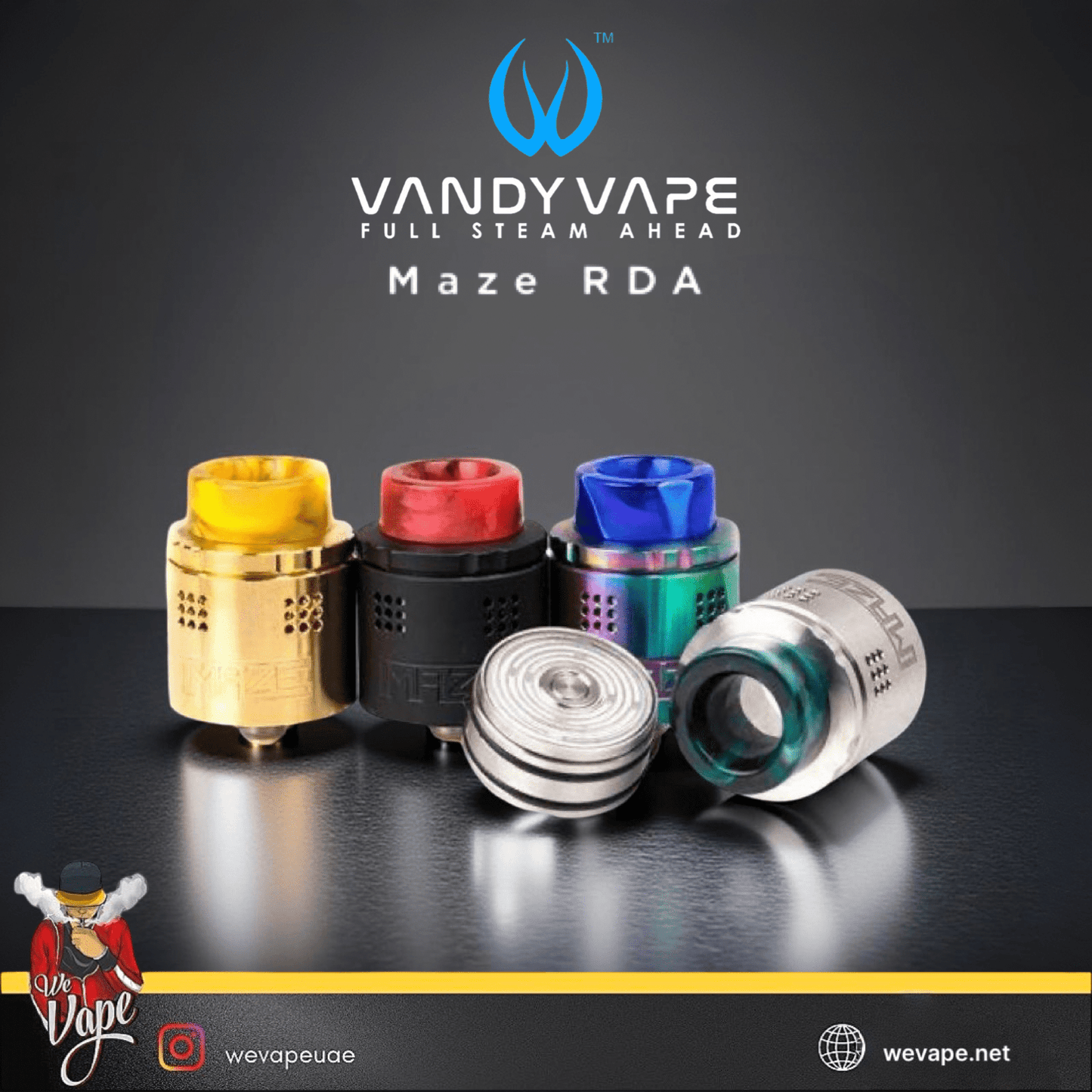 Vandy Vape Maze Sub - Ohm BF RDA – Innovative Coil - Free Squonk - Ready RDA for Flavor - Focused Vaping - We Vape