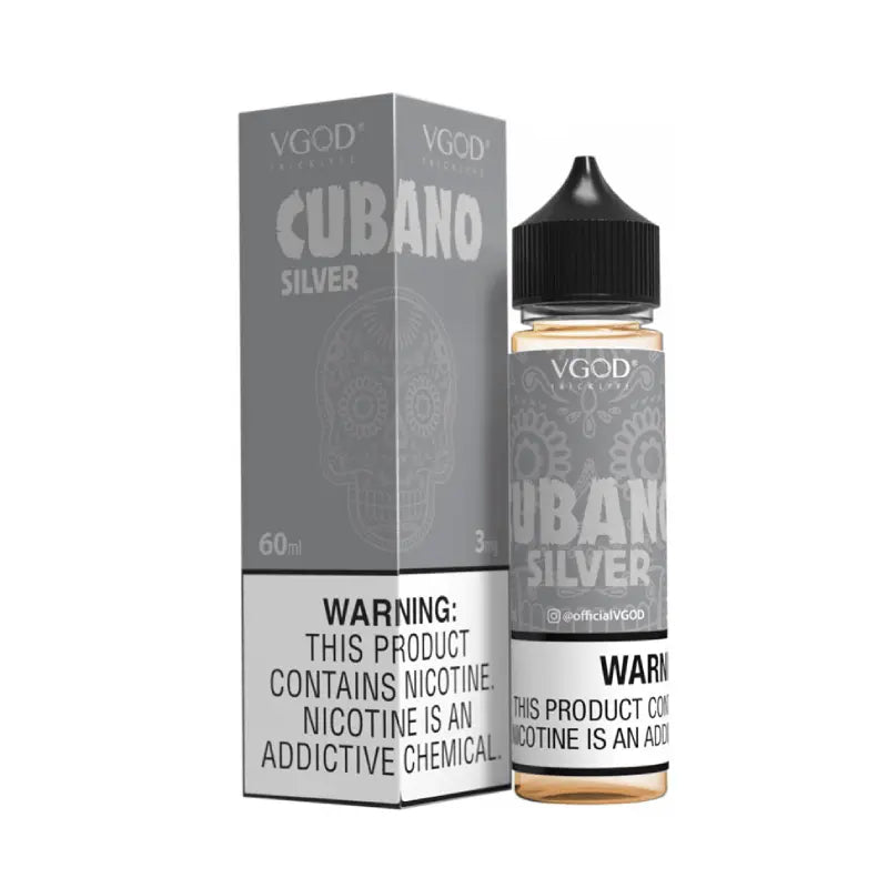 VGOD Cubano Silver 60ml E - Liquid | Cuban Tobacco with Vanilla Custard & Caramel - We Vape