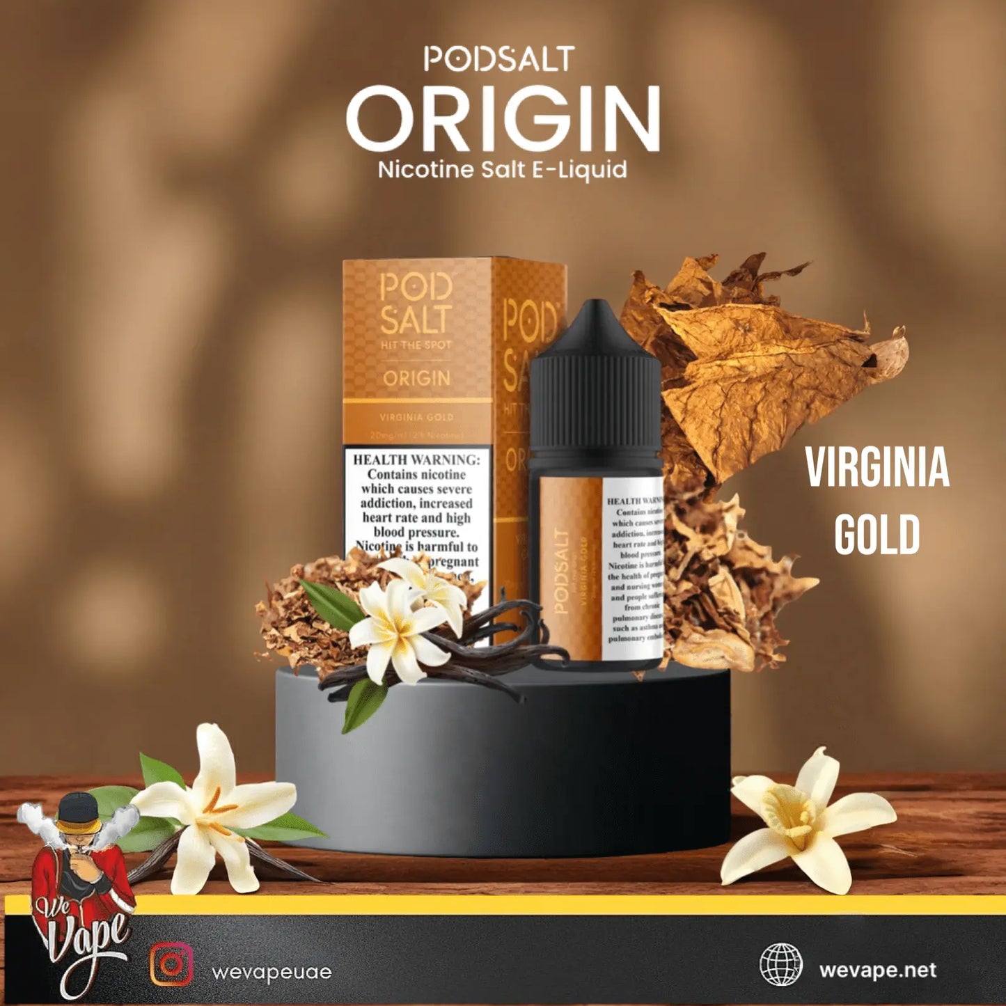 Virginia Gold SaltNic By POD SALT - 30ML - We Vape