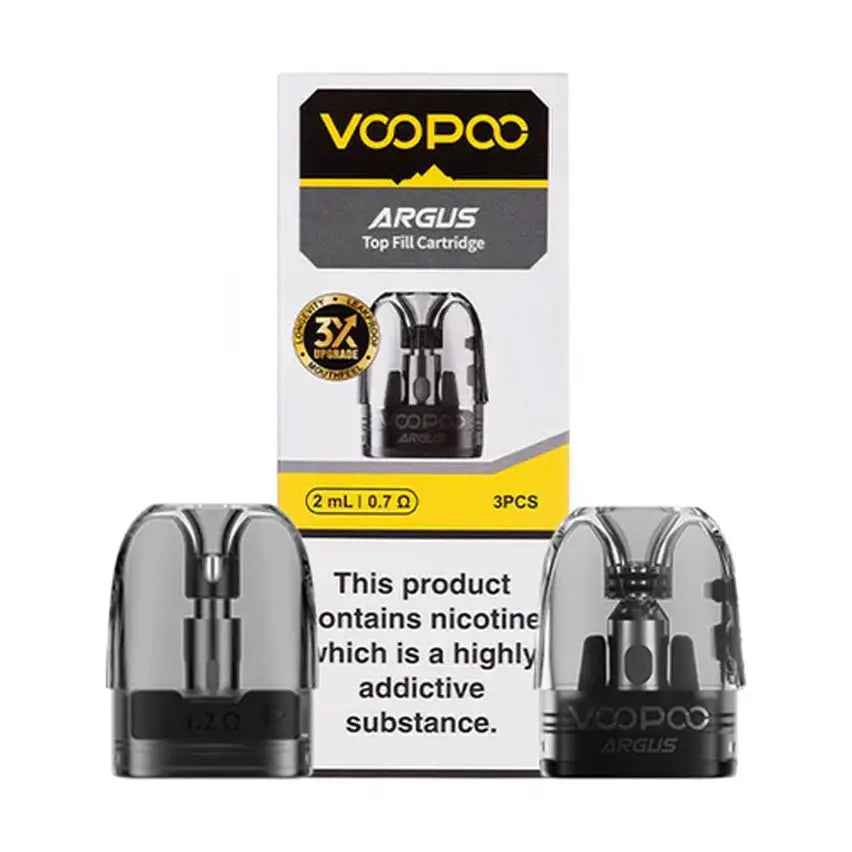 Voopoo Argus Pod Empty Replacement Cartridge – Top - Fill Refillable Pods (2ml / 3pcs) - We Vape