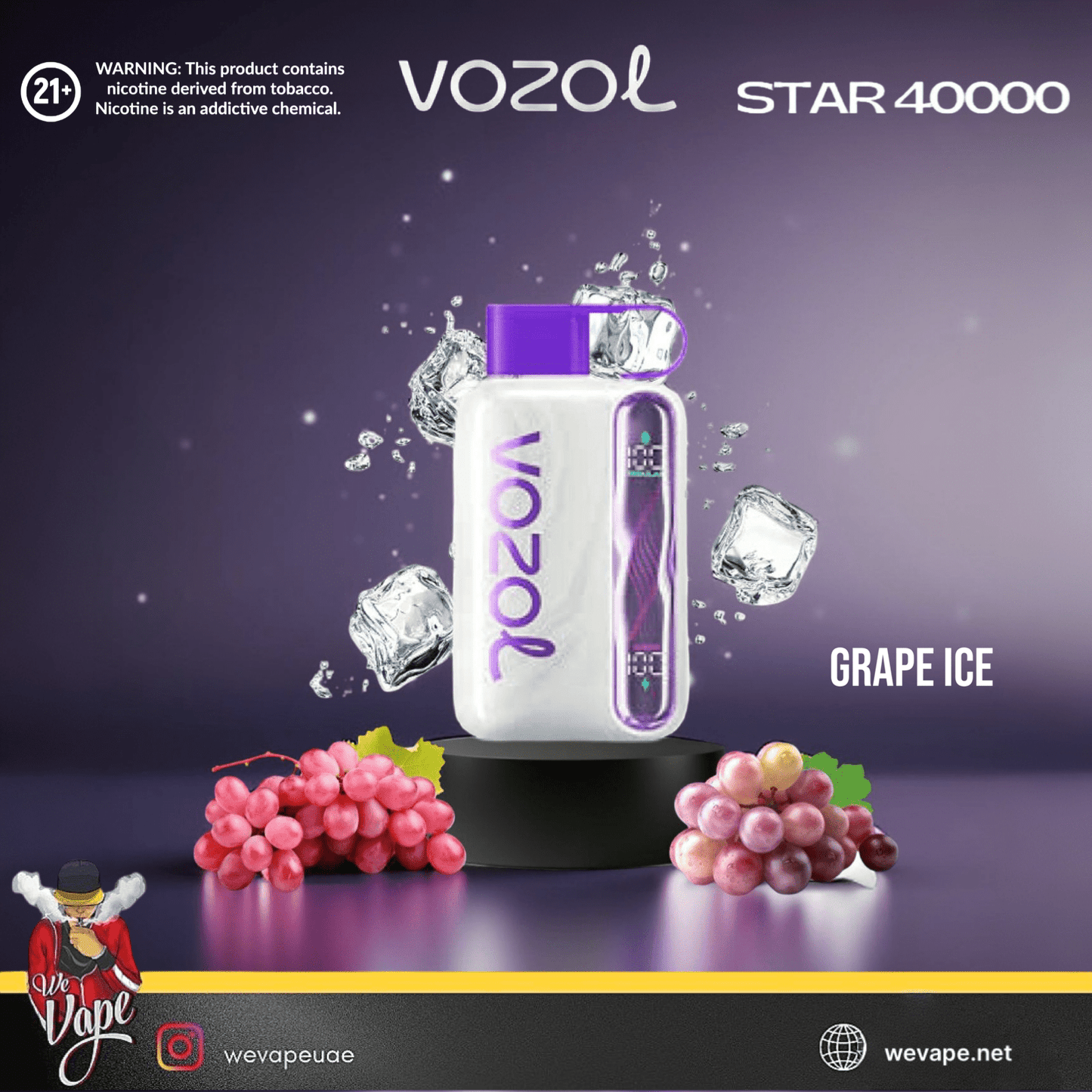 VOZOL STAR 40000 Disposable Vape Pod – 40K Puffs, Dual Mode, Smart Display, USB - C Rechargeable - We Vape