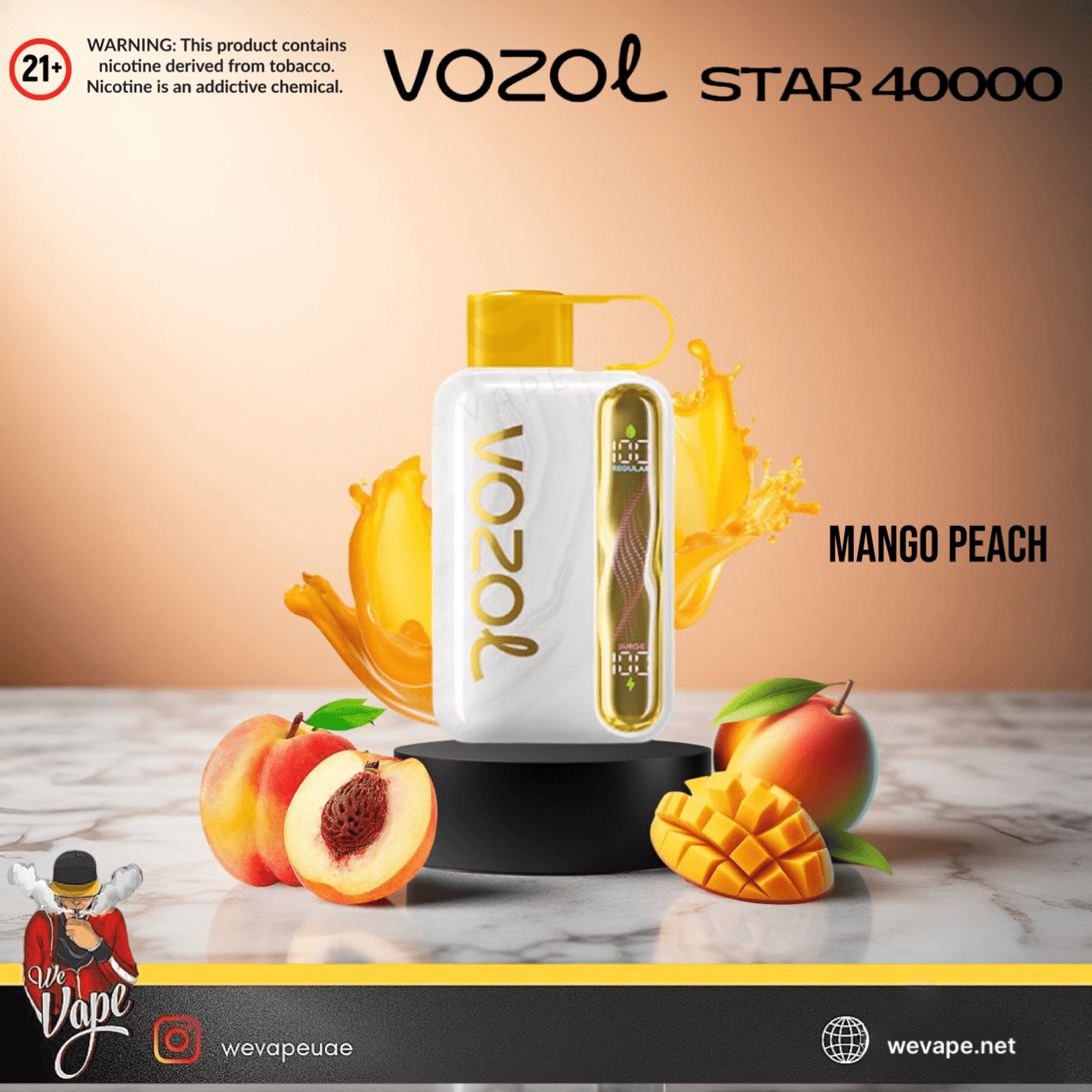 VOZOL STAR 40000 Disposable Vape Pod – 40K Puffs, Dual Mode, Smart Display, USB - C Rechargeable - We Vape