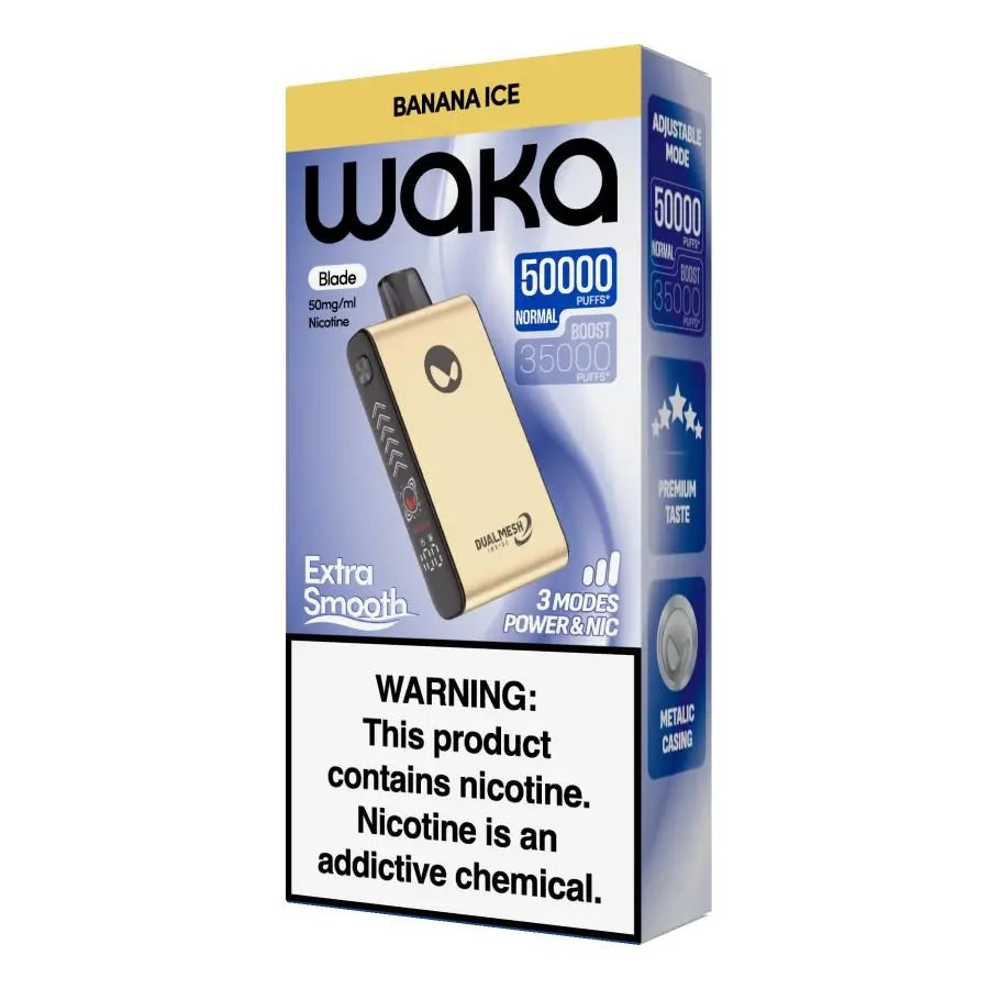 Waka Blade 50000 Puffs – Rechargeable Mesh Coil Disposable Vape Pod Kit - 50mg - We Vape