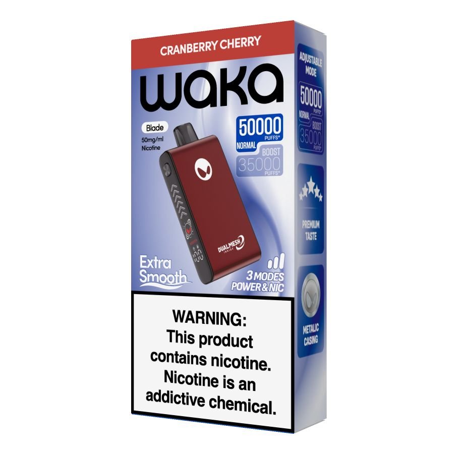 Waka Blade 50000 Puffs – Rechargeable Mesh Coil Disposable Vape Pod Kit - 50mg - We Vape