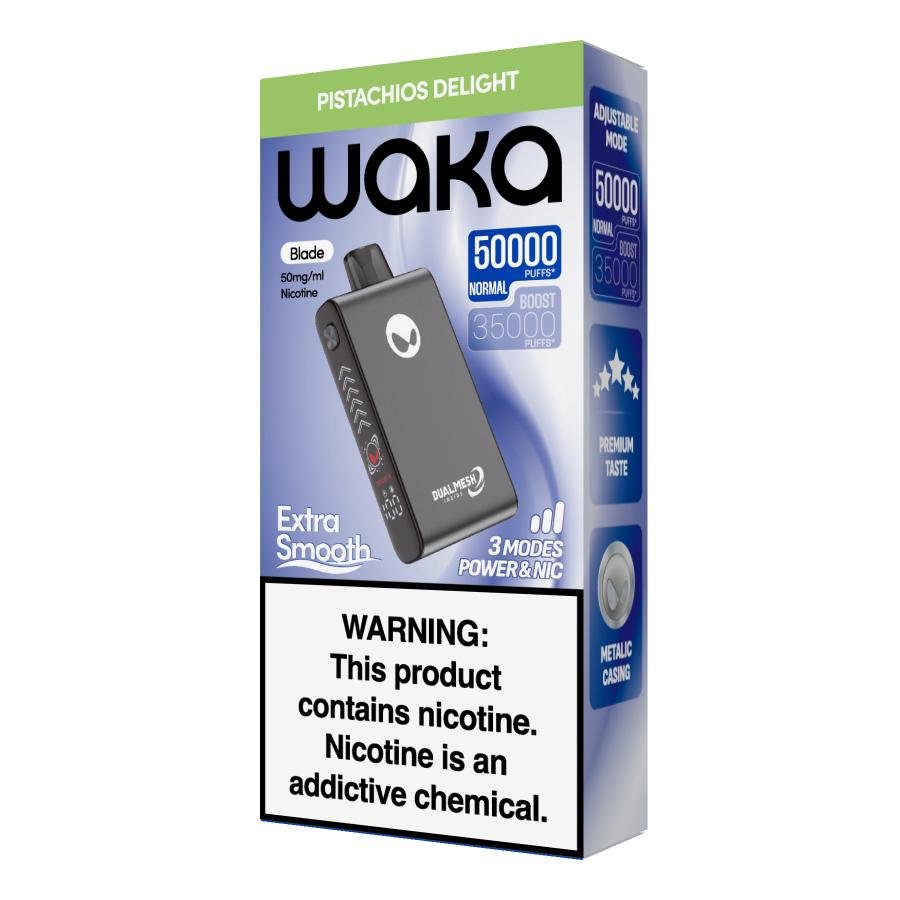 Waka Blade 50000 Puffs – Rechargeable Mesh Coil Disposable Vape Pod Kit - 50mg - We Vape