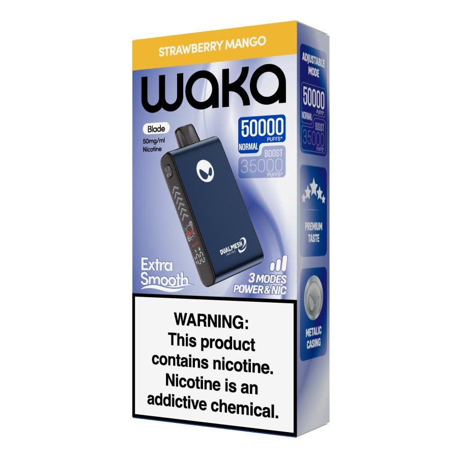 Waka Blade 50000 Puffs – Rechargeable Mesh Coil Disposable Vape Pod Kit - 50mg - We Vape